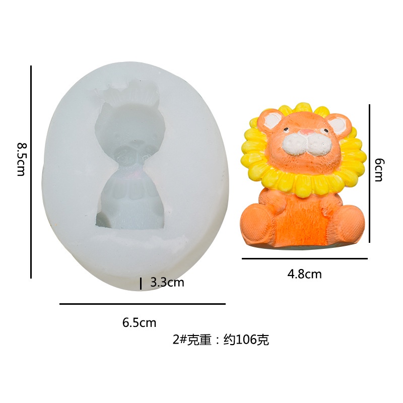 Khuôn Làm Bánh Pudding Hình Sư Tử Bằng Silicone