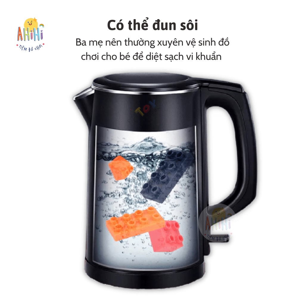 Đồ Chơi Xếp Hình Thông Minh Ahihi - Chất Liệu Nhựa Dẻo An Toàn - Miếng Ghép To - Có Hộp Đựng