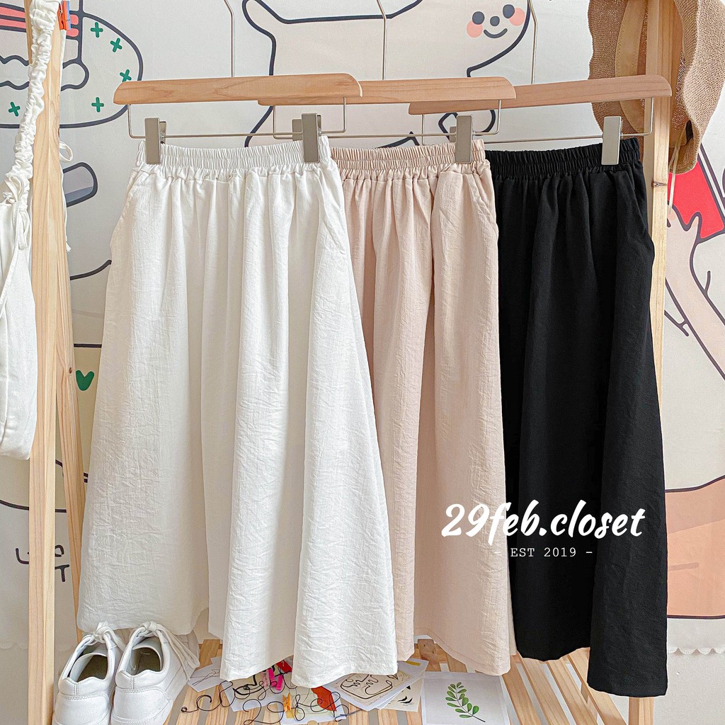 Chân váy đũi trơn (Ảnh thật)