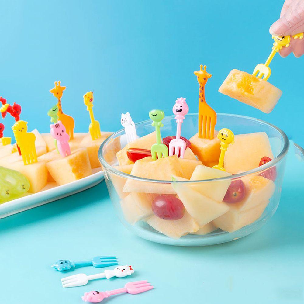 Bộ 1 / 20 Nĩa Ăn Trái Cây Hình Động Vật Dễ Thương