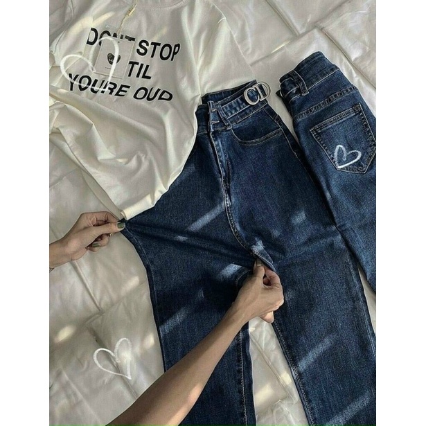 QUẦN JEAN ÔM LƯNG KHOEN CD