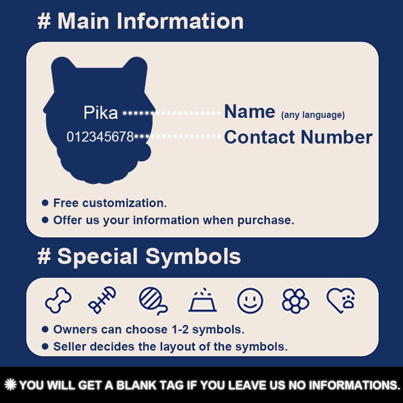 HamshMoc Nhãn ghi thông tin cún cưng nội dung tùy chỉnh với 15 kiểu họa tiết các giống chó dùng đeo vòng cổ thú cưng