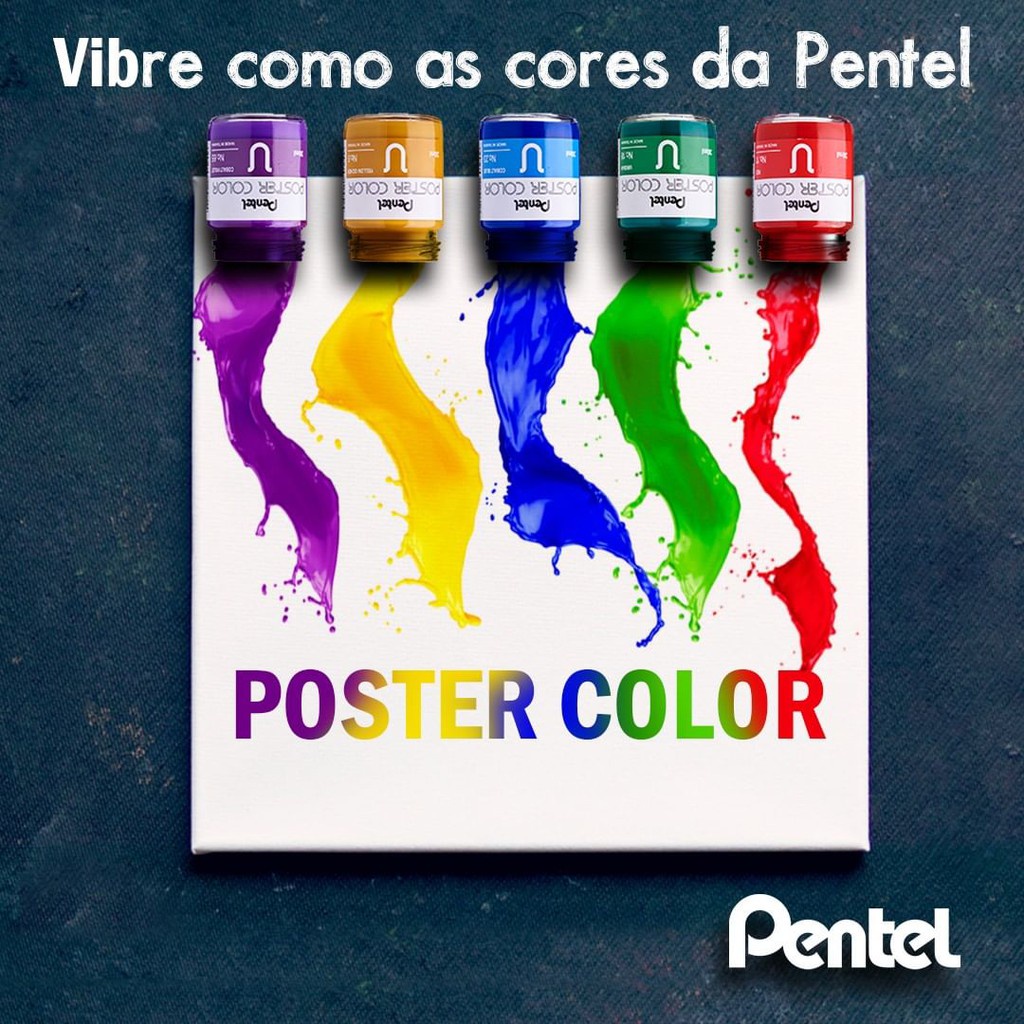 Màu bột - màu nước Poster Pentel WPU | Màu sắc đa dạng, tươi, bền màu