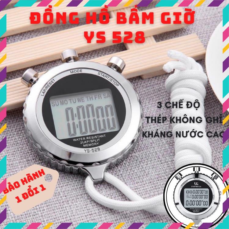 Đồng Hồ Kim Loại Cầm Tay Bấm Giây YS, Bấm Giờ, Đồng Hồ Điện Tử Chống Nước Dành Huấn Luyện