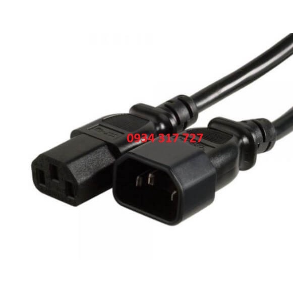 Dây nguồn C13-C14 dài 1M, 1,5M, 2M, 3M Tiết diện 3 lõi 3 x 1.31 cao cấp, có xuất được Vát 10%