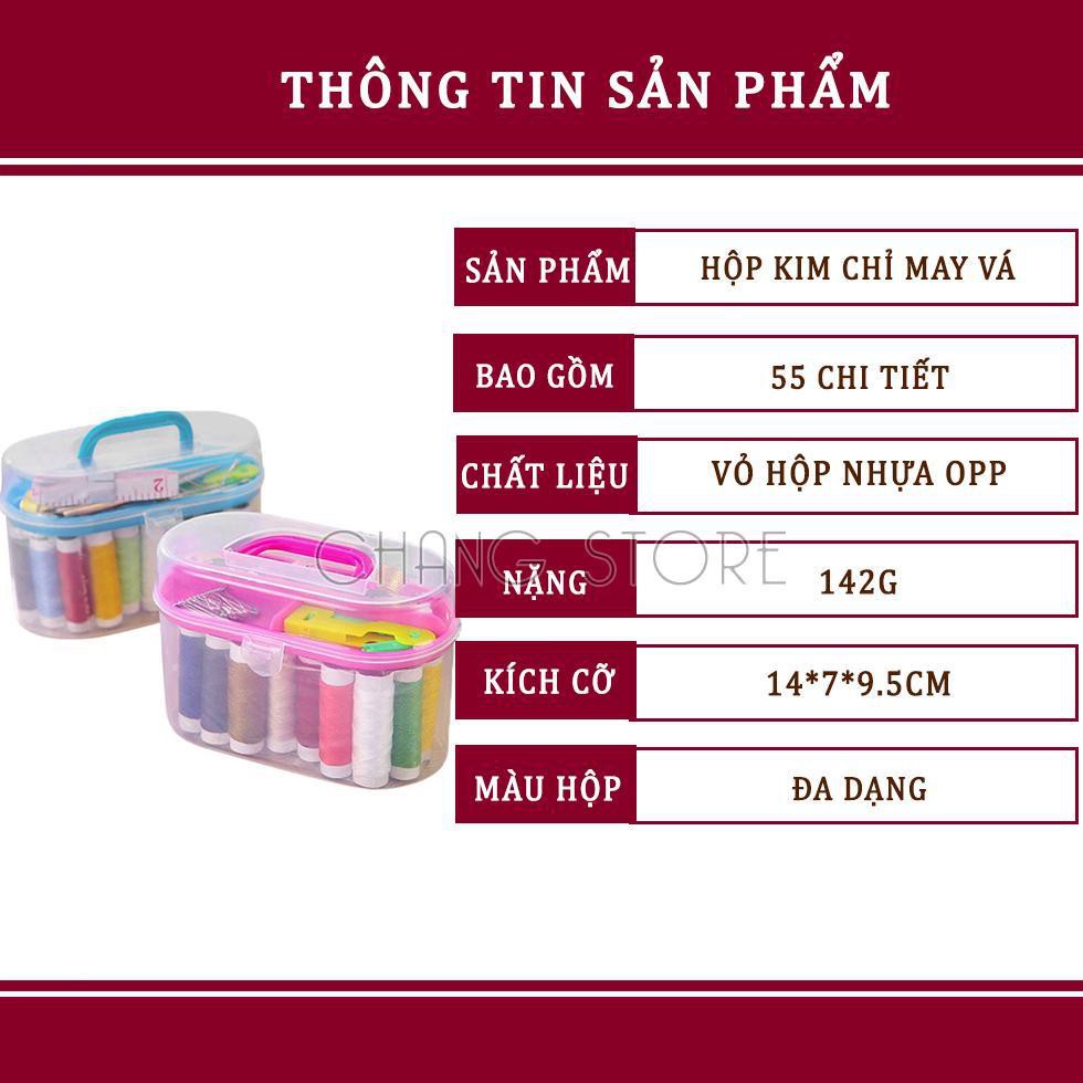 Hộp Kim Chỉ May Vá 55 Món Siêu Tiện Dụng Cho Mọi Nhà