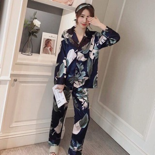 Bộ ngủ lụa dài tay giá mềm