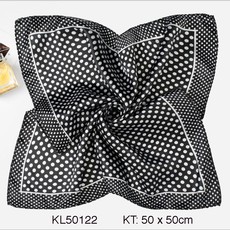 Khăn lụa vuông, khăn turban banada quàng cổ 50x50cm thời trang hàn quốc nhiều kiểu đẹp có sỉ lẻ