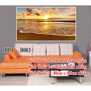 Tranh Treo Tường 3D, Tranh Phòng Khách, Hoàng Hôn Trên Biển,003