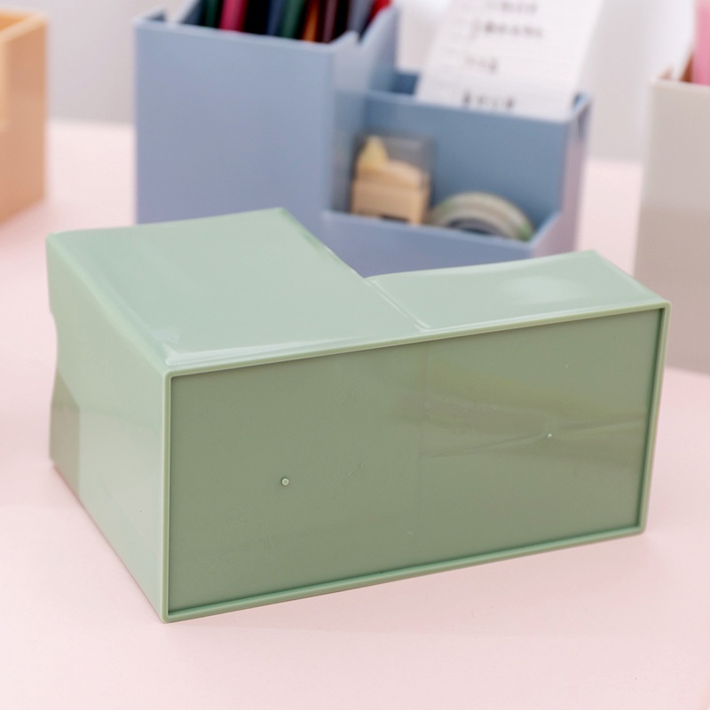 S15 Khay Kệ Nhựa Đựng Bút/ Cọ Trang Điểm/ Đồ Để Bàn Đa Năng Tiện Dụng nhiều màu kích cỡ 15*7.4*10cm