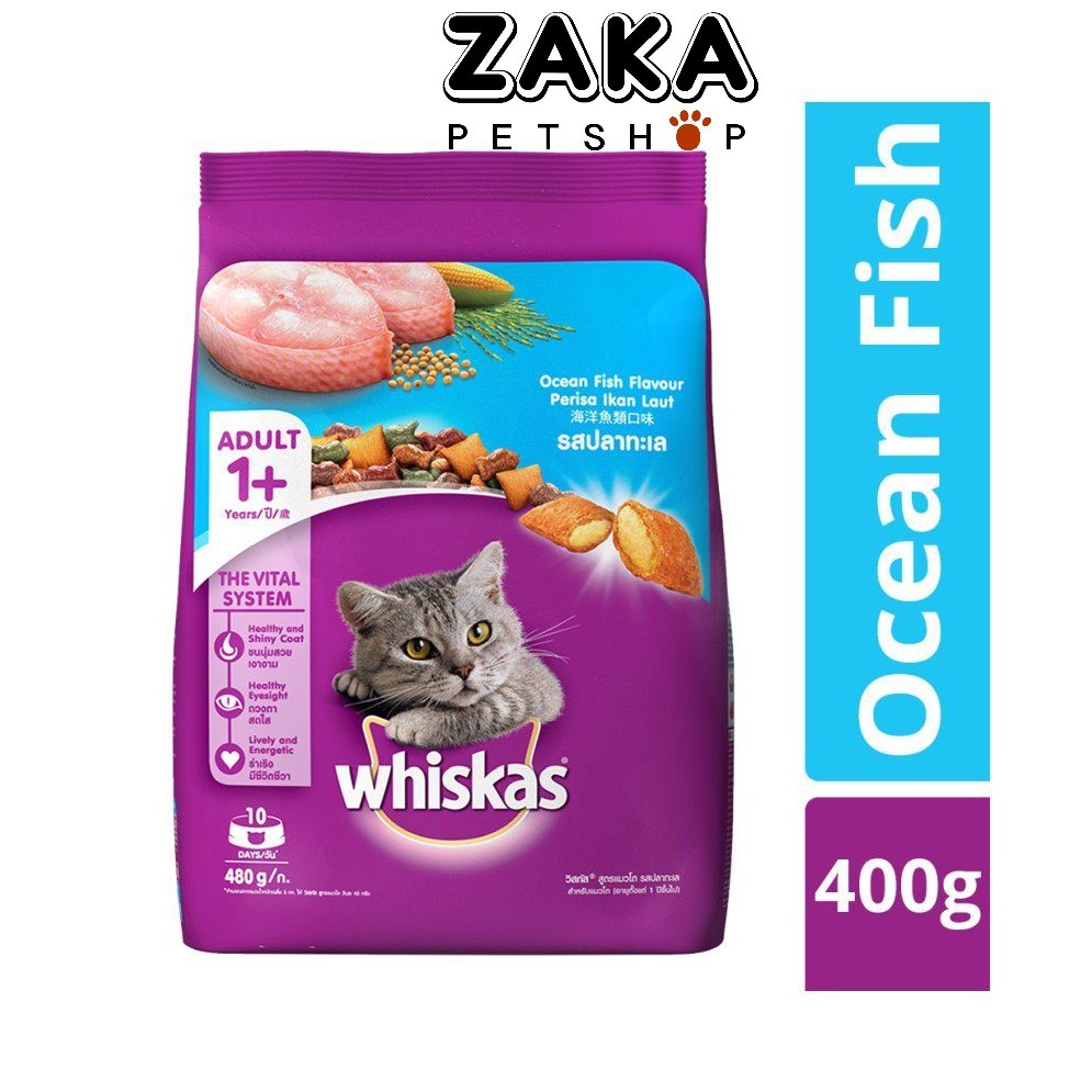 Thức ăn Mèo lớn Whiskas 400g vị cá biển