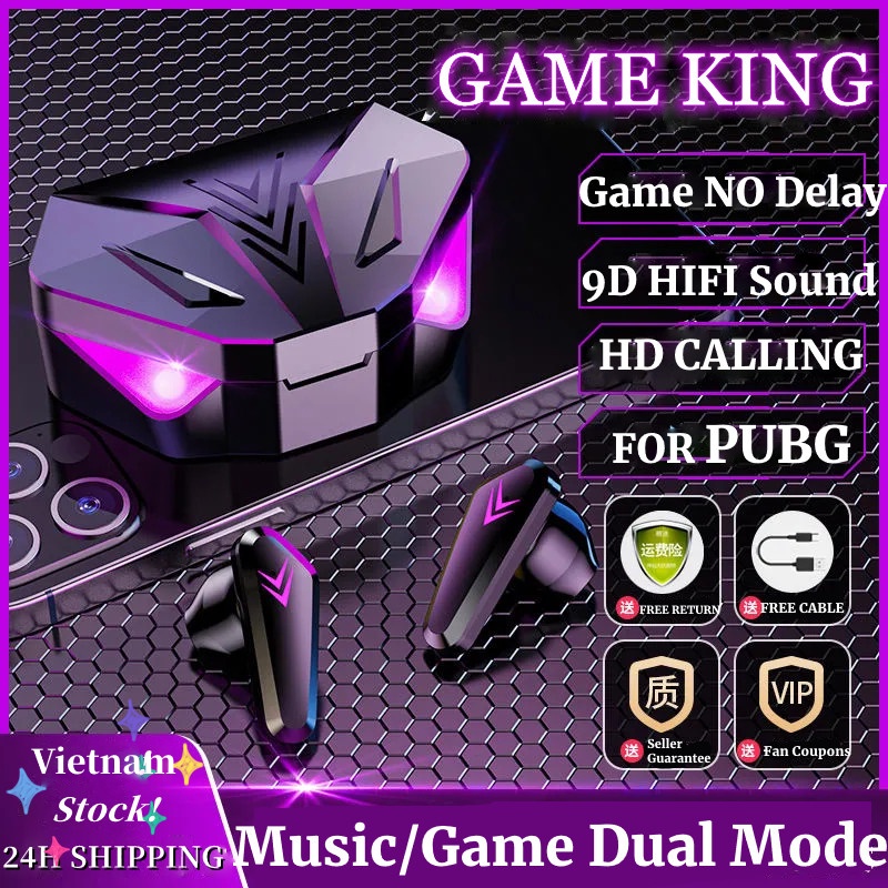 TWS X15 Gaming Earbuds Low Latency Wireless Earphone with Mic Bass Audio Sound Positioning Stereo Bl