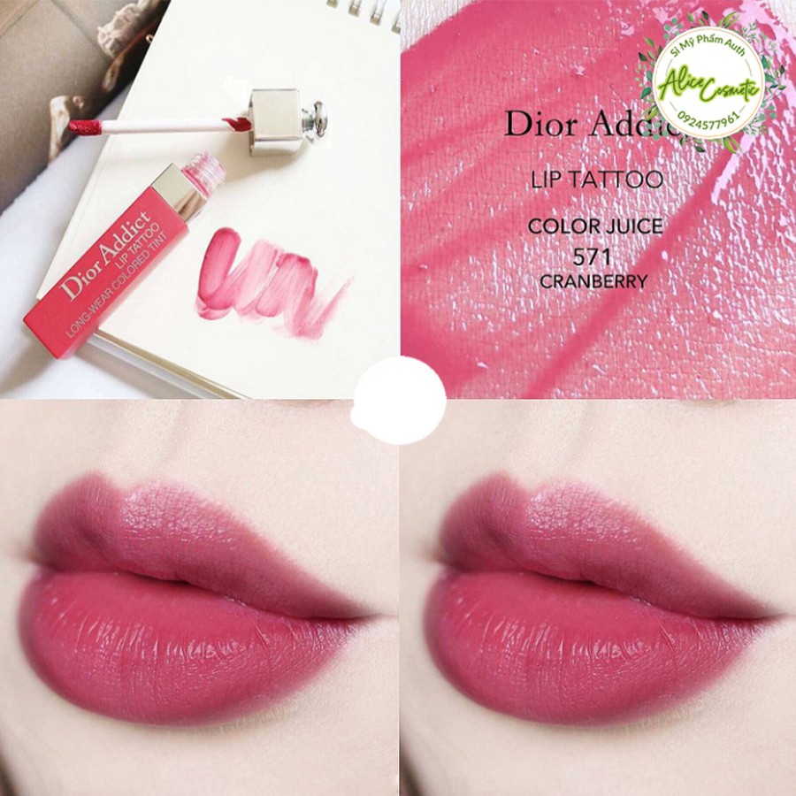 [ HÀNG AUTH GIÁ SỈ ] Son Dior Addict Lip Tattoo màu 571 Cranberry – Đỏ Hồng Đất giá sỉ