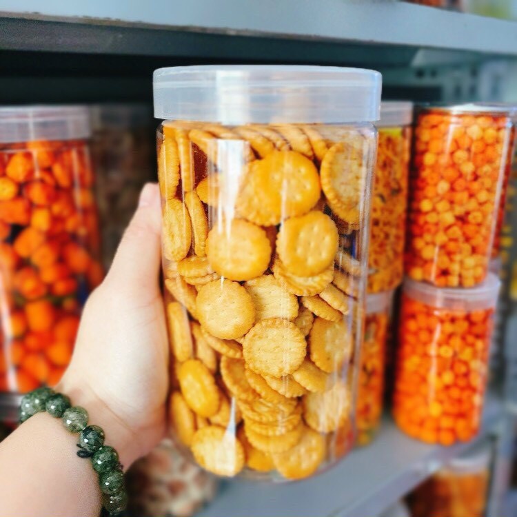 Bánh quy mặn hình tròn hũ 300gr