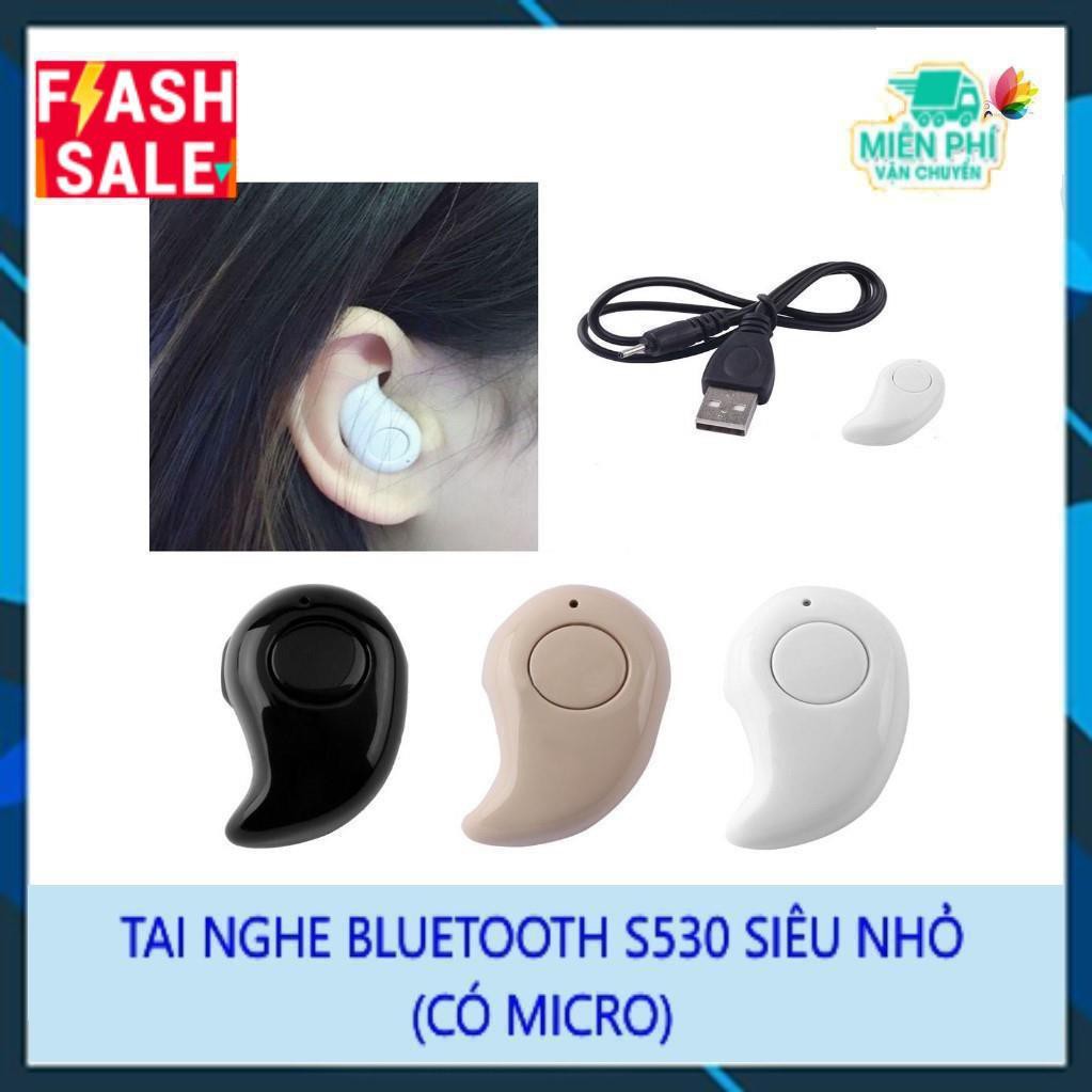 Tai nghe bluetooth S530 nhét tai V4.1 ear-pod siêu nhỏ có nghe nhạc