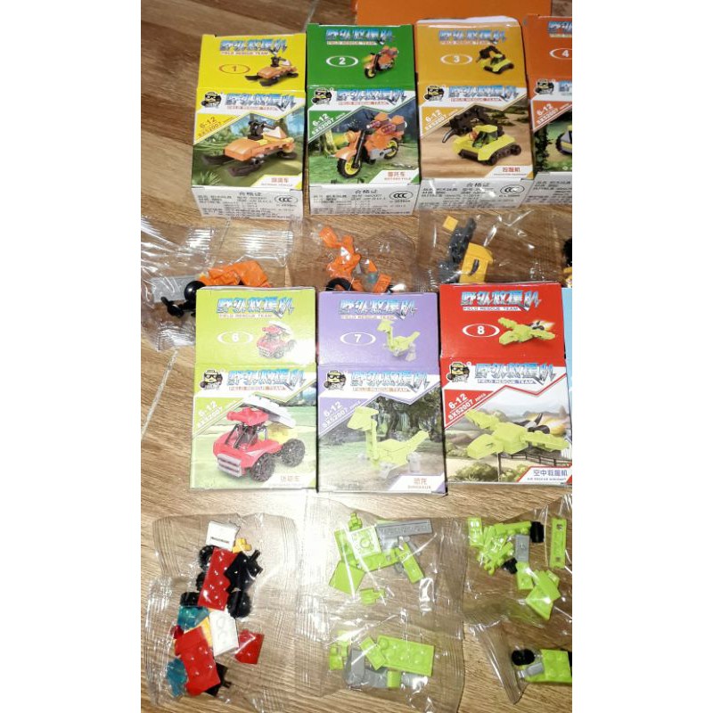 Sét 10 hộp lắp ráp LeGo_Đội Xe Cứu hộ hiện trường 52007 có nhiều chi tiết bằng nhựa