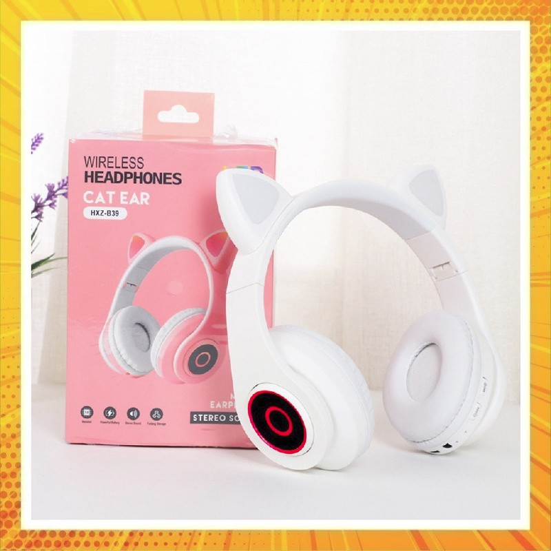 Tai Nghe Mèo Bluetooth, Headphone Tai Mèo Dễ Thương Có Mic,Âm Bass Mạnh Mẽ Và Dung Lượng Pin Khủng | BigBuy360 - bigbuy360.vn