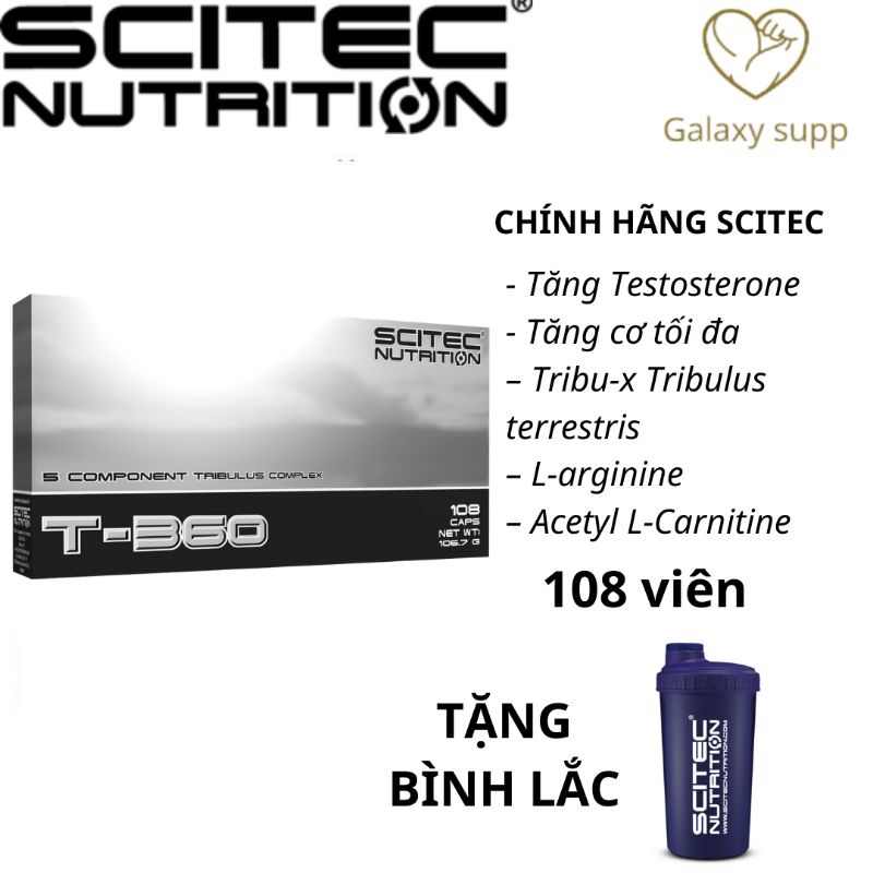 SCITEC T360 TĂNG TESTOSTERONE TĂNG CƯỜNG XÂY DỰNG CƠ BẮP 108 VIÊN