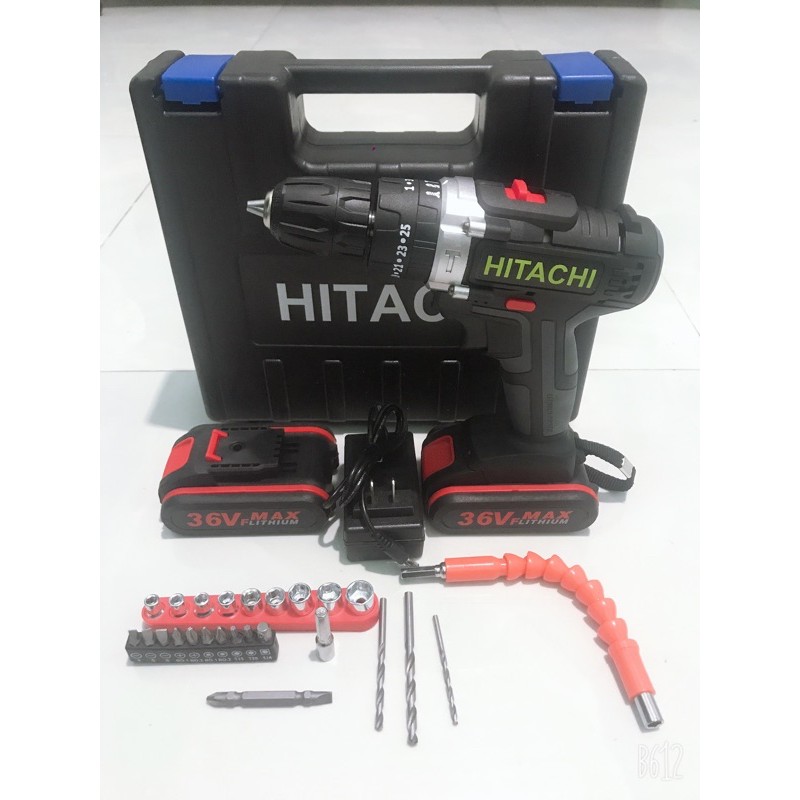 Máy Khoan Pin HITACHI 36v với 20 Cấp Độ Trượt(Loại 1)