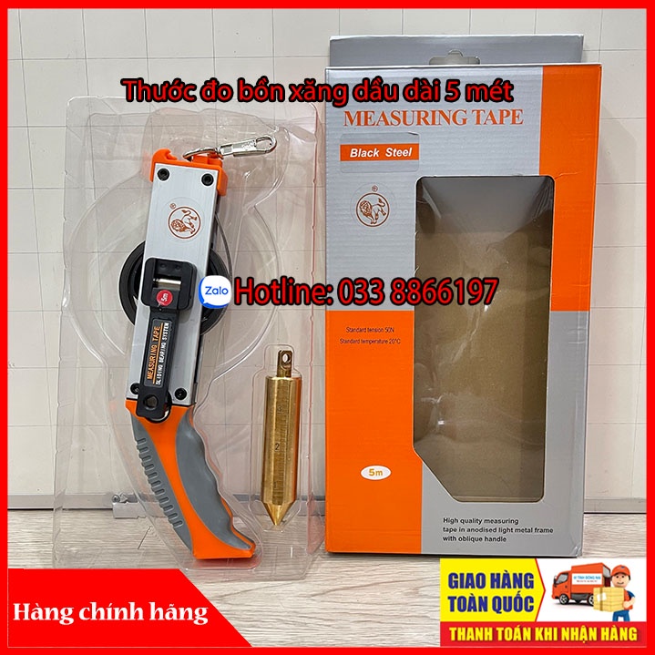 Thước đo thể tích xăng dầu Black Steel 5 mét giá rẻ