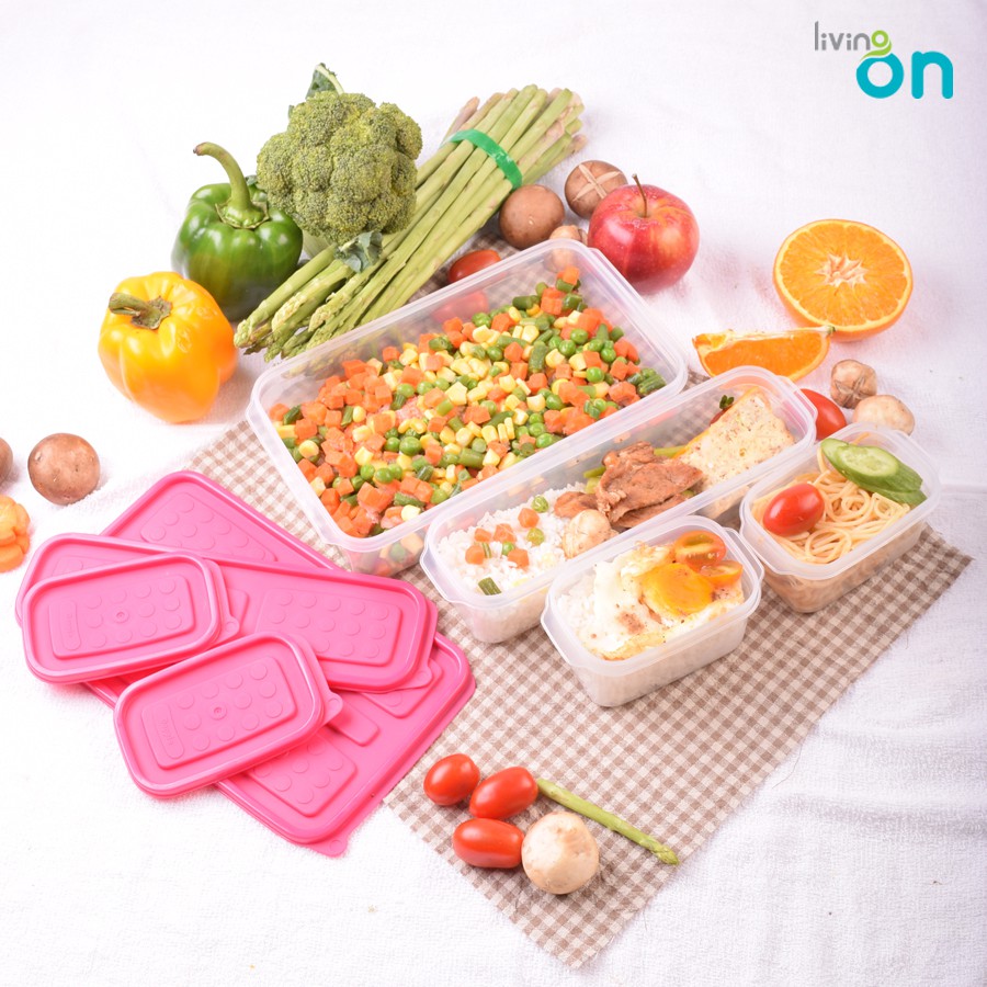 Combo 4 hộp nhựa đựng thực phẩm set 04