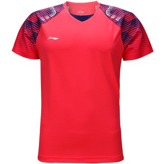 Áo cầu lông nữ Lining 1782 (trắng - xanh - đỏ)