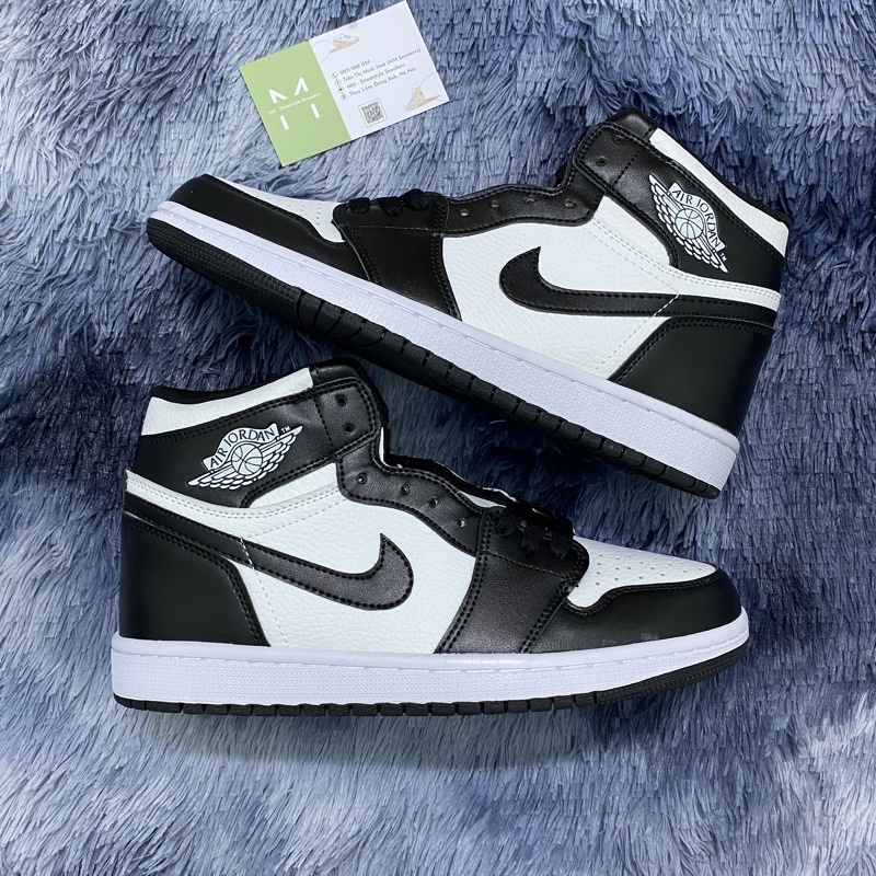 Air JD1 Đen Trắng Cổ Cao, Giày Sneaker Nam Nữ