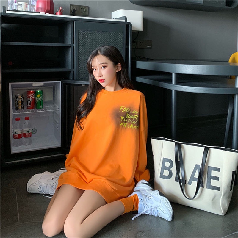 Thời Trang Áo Sweater Tay Dài Dáng Rộng Phong Cách Hàn Quốc Cho Nữ 2021 | BigBuy360 - bigbuy360.vn