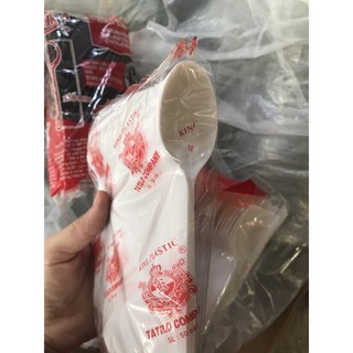 [50]muỗng/thìa nhựa dùng 1 lần dài 15cm tùy chọn màu