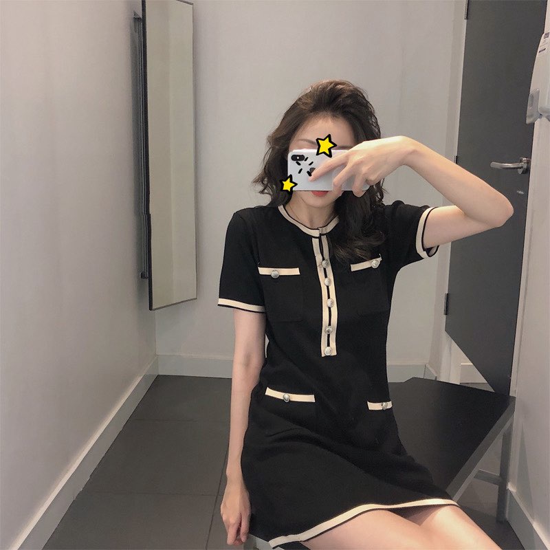 Đầm dệt kim form chữ A