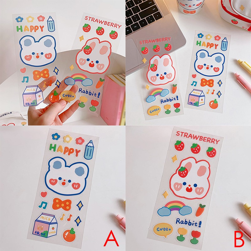 Miếng Dán Trang Trí Cốc Nước Họa Tiết Hoạt Hình Dễ Thương Thiết Kế Phong Cách Nhật Bản