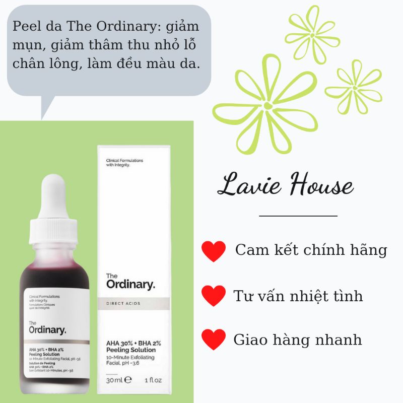 Tẩy da chết The Ordinary AHA 30% + BHA 2% Peeling Solution