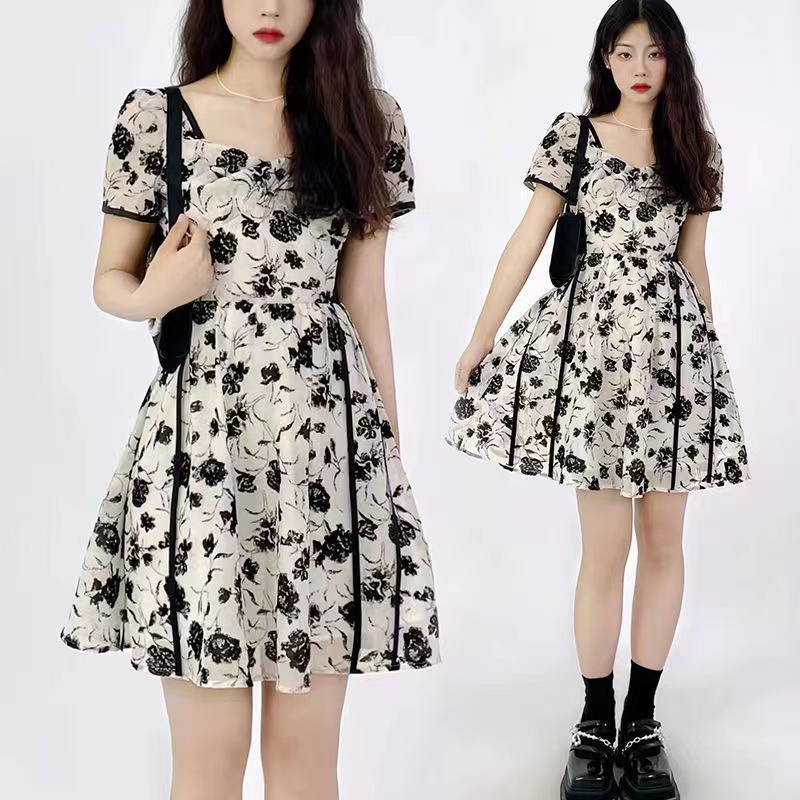 đầm dài đầm bigsize nữ đầm nữ váy hoa nhí vintage váy tiểu thư sang chảnh váy cổ v đầm đi tiệc váy nữ xinh váy đi chơi váy ngắn