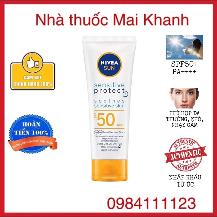 Kem chống nắng Nivea Sensitive Protect