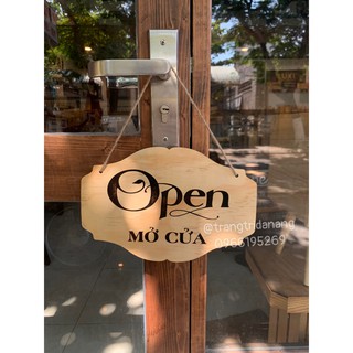 Bảng treo cửa trang trí OPEN CLOSED ĐÓNG CỬA MỞ CỬA