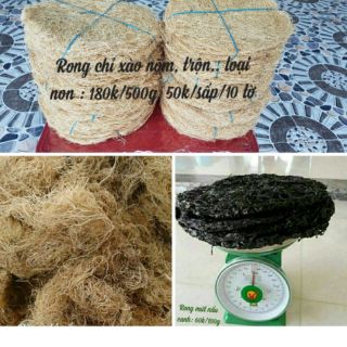Combo 1sấp rong chỉ vàng, 100g nấu xu xoa, 100g rong mứt