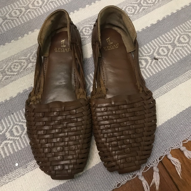 Giày da đan hiệu Regal sz 38,5