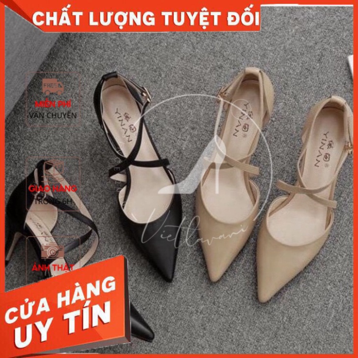 Giày cao gót Hàn Quốc sang trọng (Hot trend) LNC33 đế nhọn cao 5P - Hàng nhập khẩu
