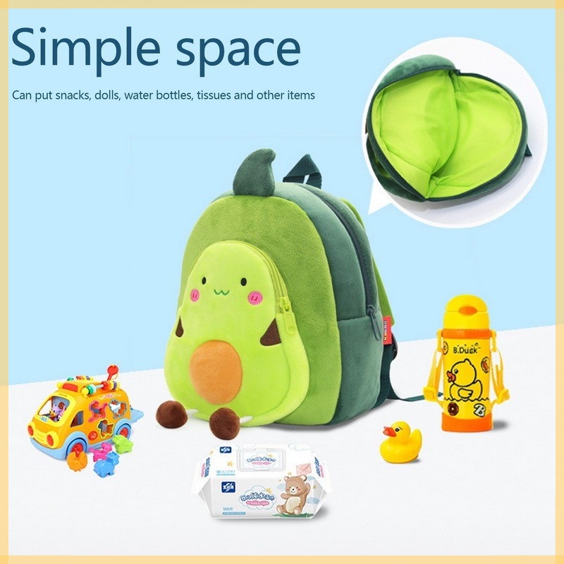 Balo Hình Trái Cây Hoạt Hình Bằng Nhung Dễ Thương Xinh Xắn