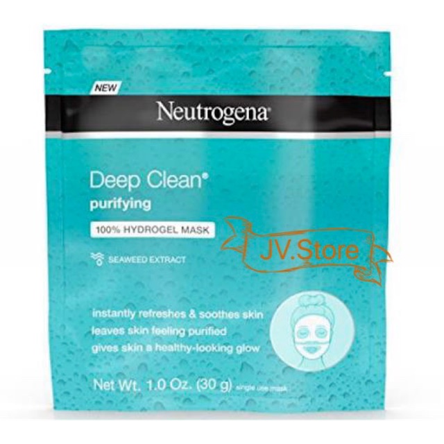 Mặt Nạ cấp ẩm cao cấp Neutrogena Deep Clean Purifying 100% Hydrogel Mask CHUẨN ÚC❤️