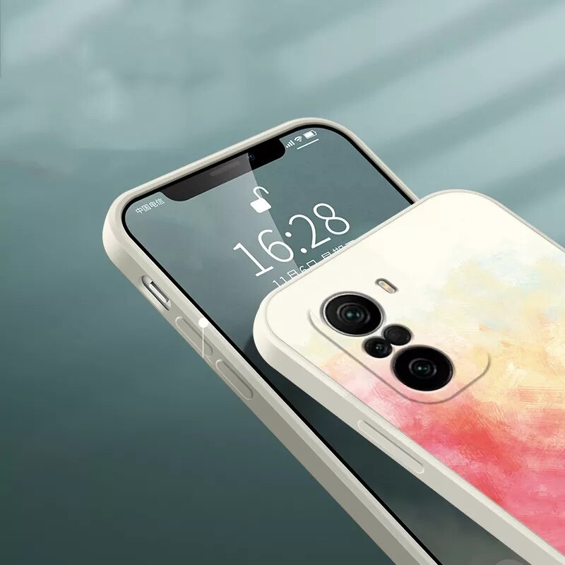 Ốp lưng cạnh vuông vân đá màu Case Redmi Note 10 Pro 9T 4G 5G