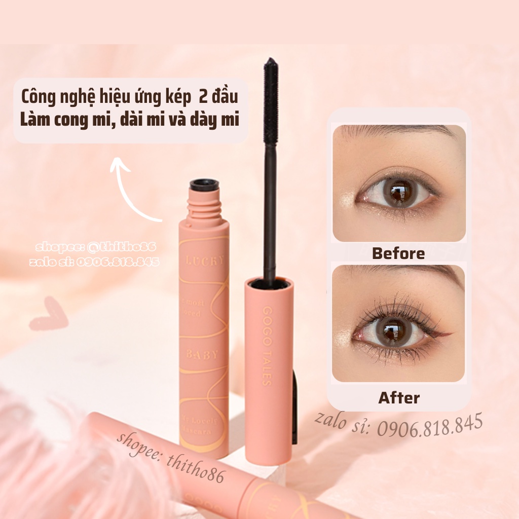 Chuốt Mi Mascara 2 Đầu Làm Dài Cong Mi GOGO TALES Flying Feather Lengthen GT333 - GOGOTALES