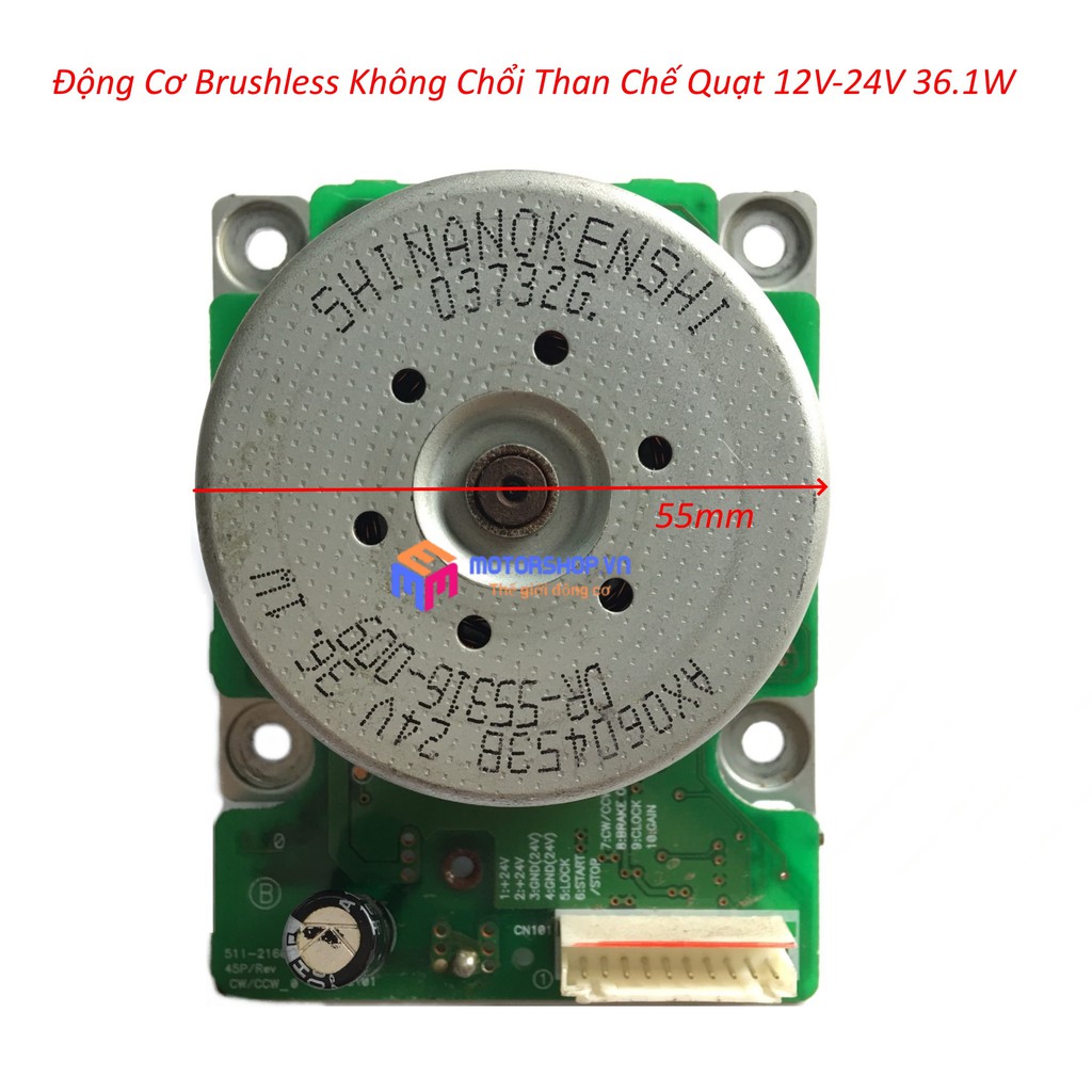 MTS Động Cơ Motor Brushless Không Chổi Than 3 Pha 18V-24V 36.1W Chế Quạt, Máy Cắt Siêu Khỏe