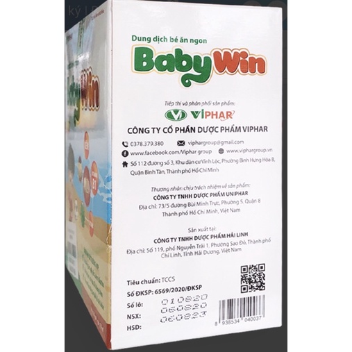 DUNG DỊCH BÉ ĂN NGON BABY WIN ( Hộp 20 gói )