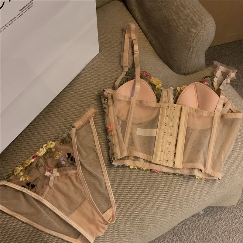 Áo Lót Ren Siêu Mỏng Thêu Họa Tiết Tai Thỏ Quyến Rũ Cho Nữ