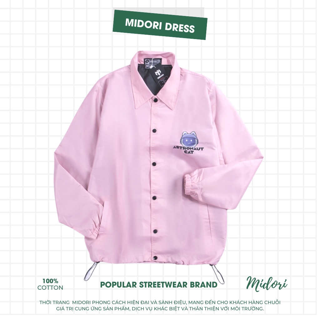 Áo khoác dù form rộng nam nữ đi học chống nắng đẹp local brand M Midori
