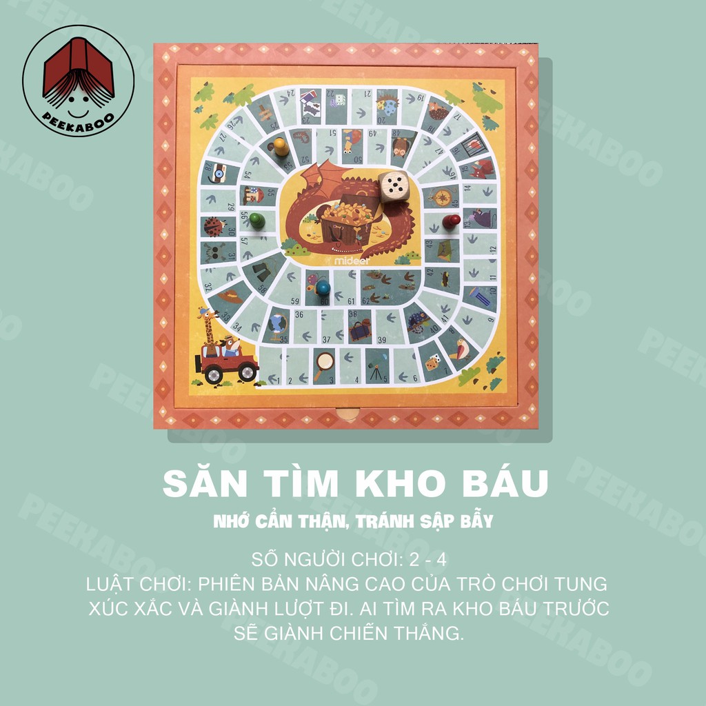 Board Game dành cho gia đình, nhóm bạn bè - Gồm 16 trò chơi kinh điển  từ 4 tuổi