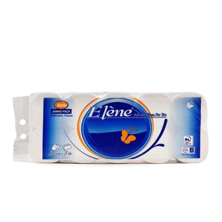 Giấy Vệ Sinh 3 Lớp Không Lõi Elene 10 Cuộn