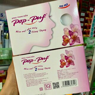 BÔNG TẨY TRANG POP PUF 100 MIẾNG