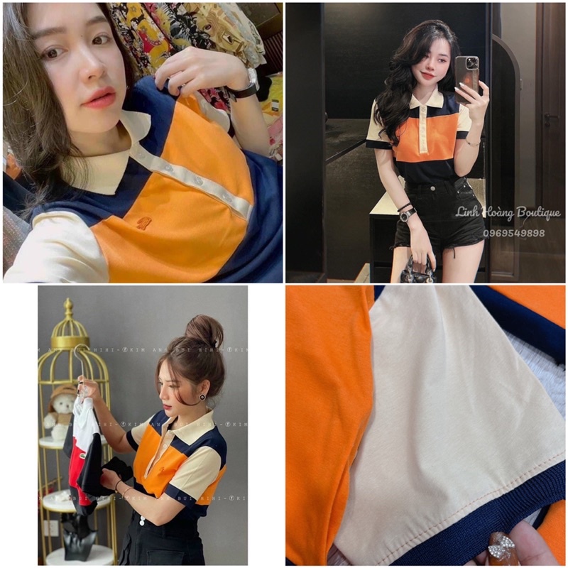 ❤️FREESHIP❤️Áo phông nữ phối màu Nam Nữ đều mặc được chất cotton tàu kèm video ảnh thật UY tín.Size S M L từ 40-60kg